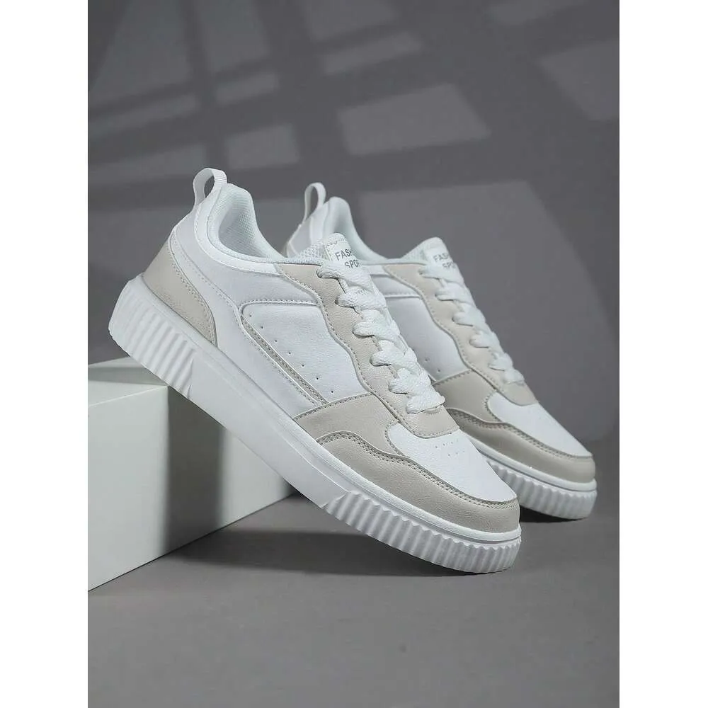 Athletic Men S Beige Casual Fashion Lightweight Sneakers Board Shoes Skate Ddmysaturn_voghion.com