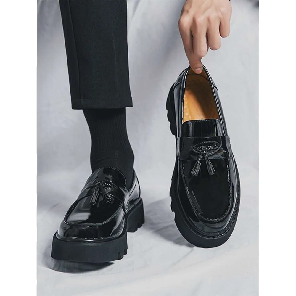 Bulk Stylish Mens Leather Platform Loafers Men With Thick Platform And Height Increasing Design From Ddmymarket 43.35 DHgate.Com