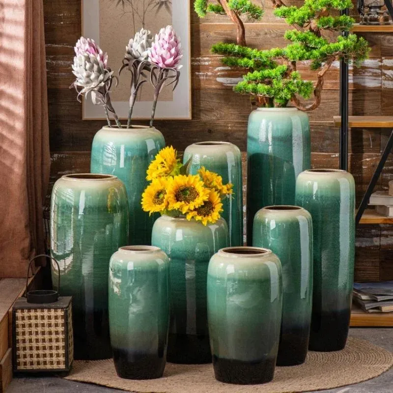 Nordic Luxury Home Decor: Large Vintage-Inspired Floor Vase