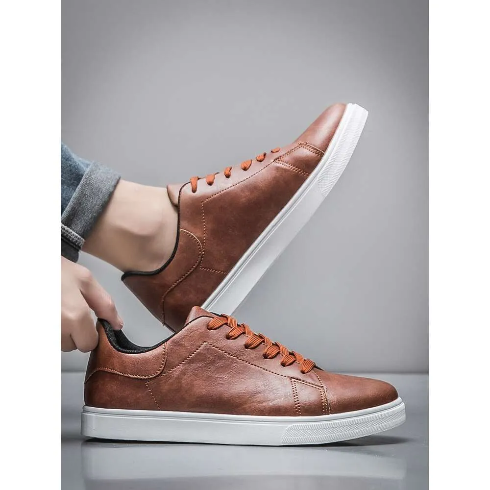 Lace Men Minimalist Up Front Skate Shoes Sporty Outdoor Sneakers Ddmysaturn_voghion.com
