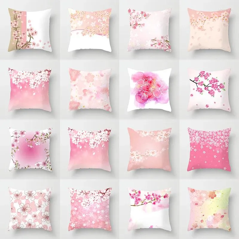 DHgate Pink Floral Decorative Throw Pillow Covers Soft Peach Velvet Cushion Cases for Home Sofa Decor 2 Pack Home Garden