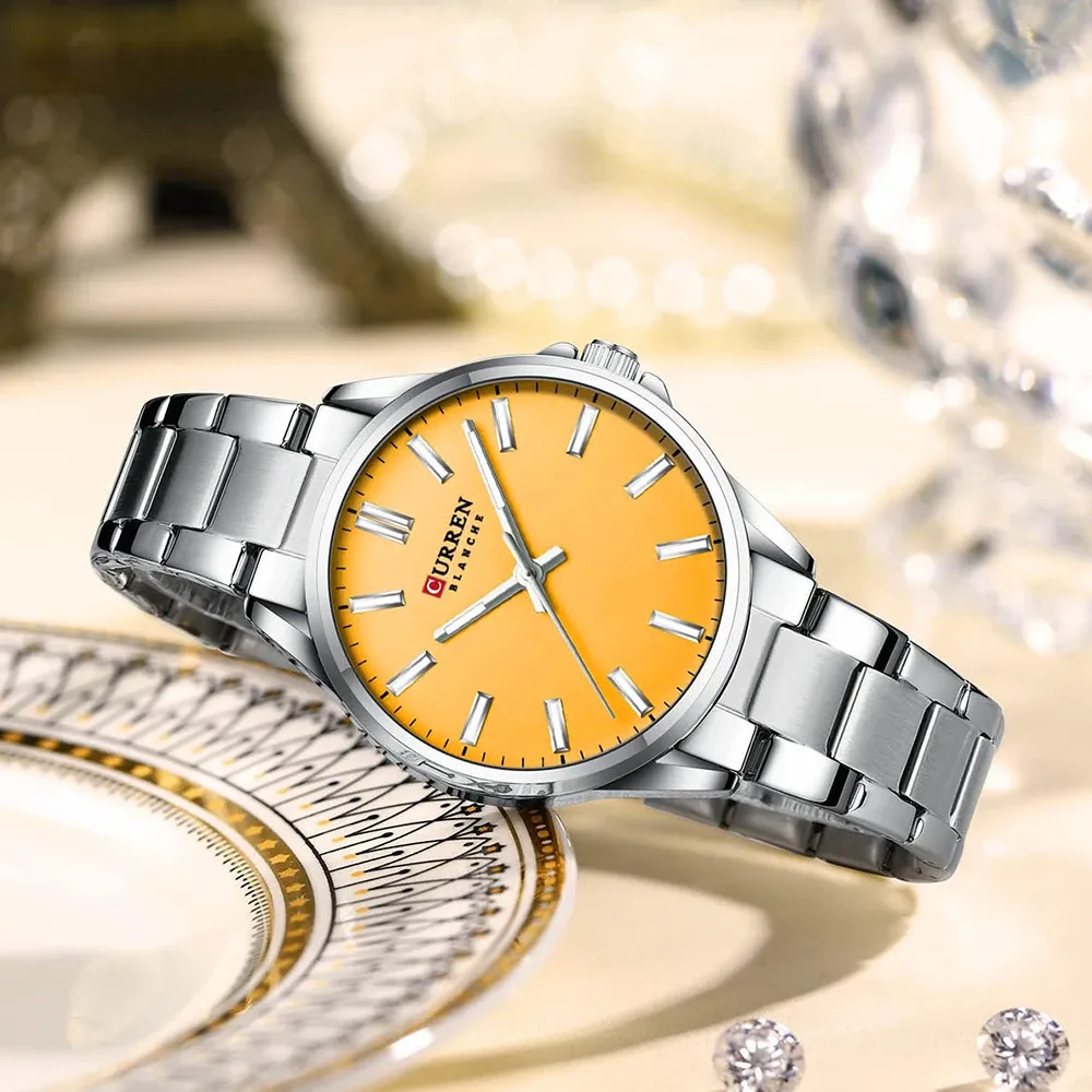 Risparmia alla grande su Brand Watch Women Quartz Gold CURREN Women Watch  Rose Gold Fashion Quartz Watches Top Brand Luxury Ladies Wristwatch