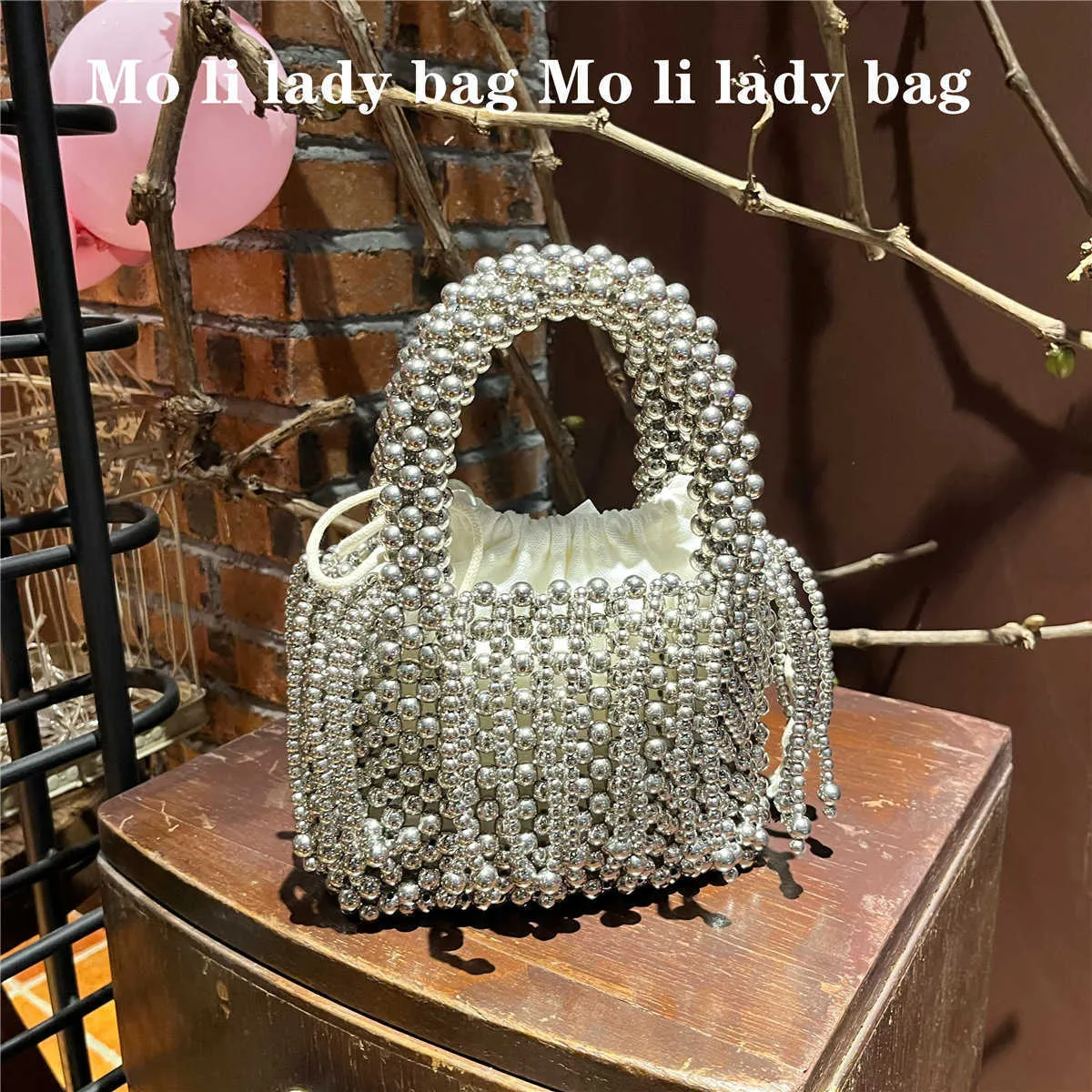 Silver tassel bag cheap