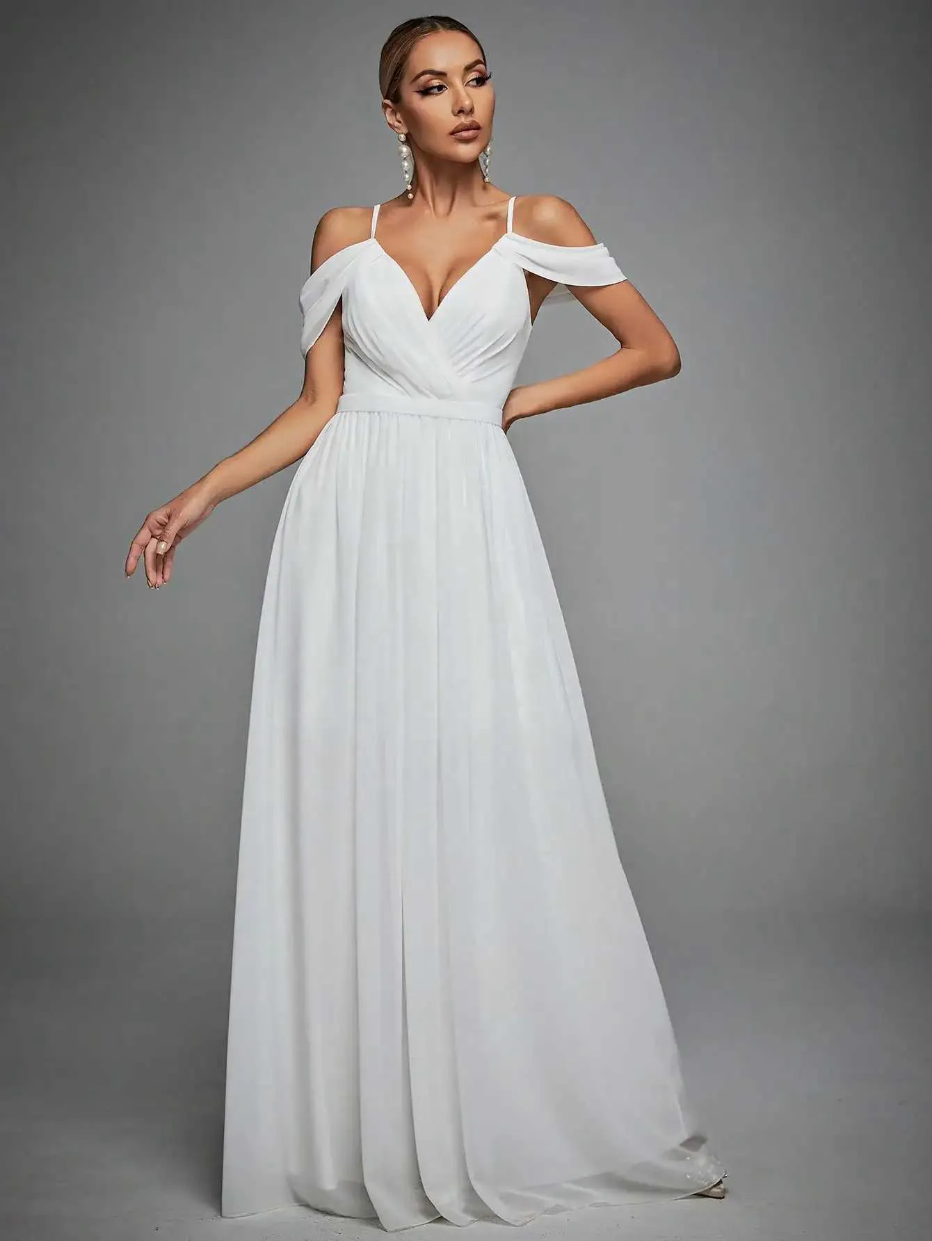 Cross Front Halter Chiffon Mid-Calf Dress with Pleated Front for Wedding  and Evening Party from Dhgate Runway Dresses - price 16.09