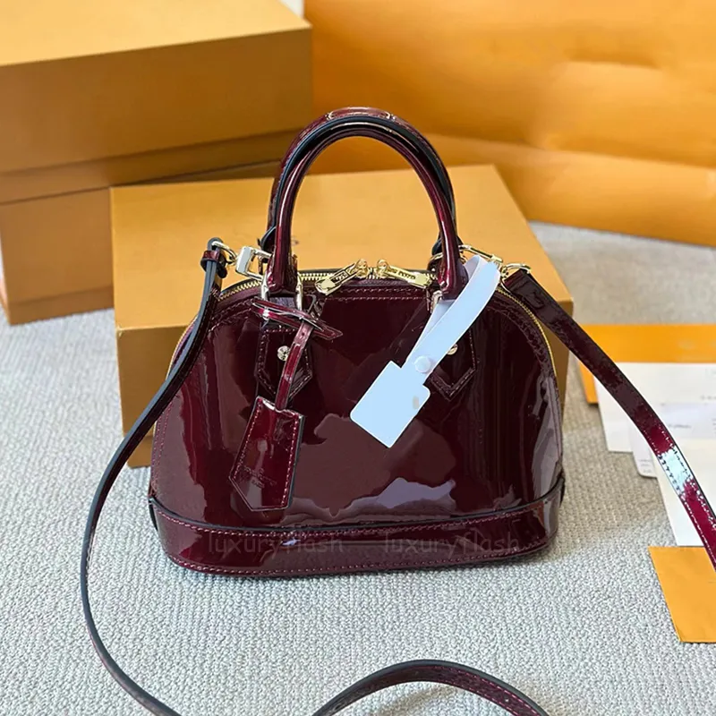 Women's Designer Handbag: Patent Leather Fashion Luxury Shell Bag ...