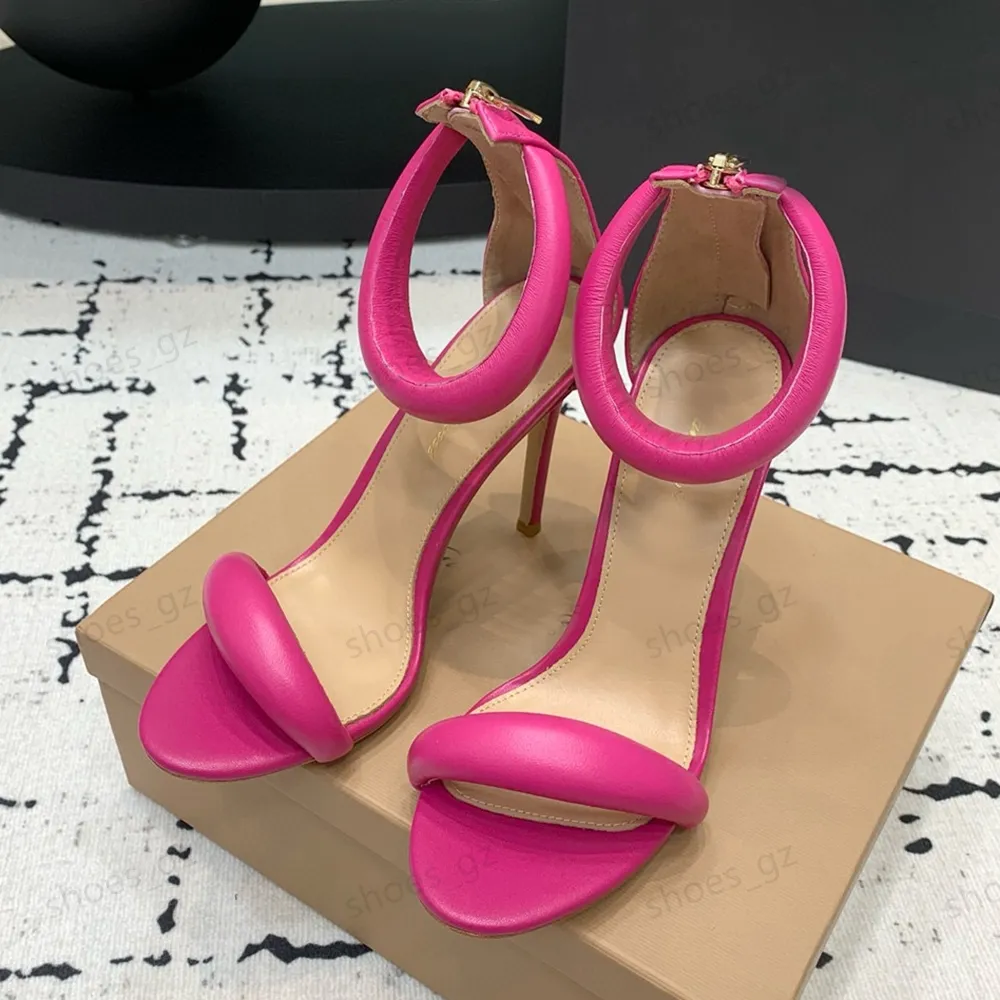 Sandali Tacchi Da Stiletto Alla Caviglia Estiva Femminile Tacchi In Pelle Di Vitello Calzature Con Cerniera Posteriore Con Scatola Da 73 75 DHgate