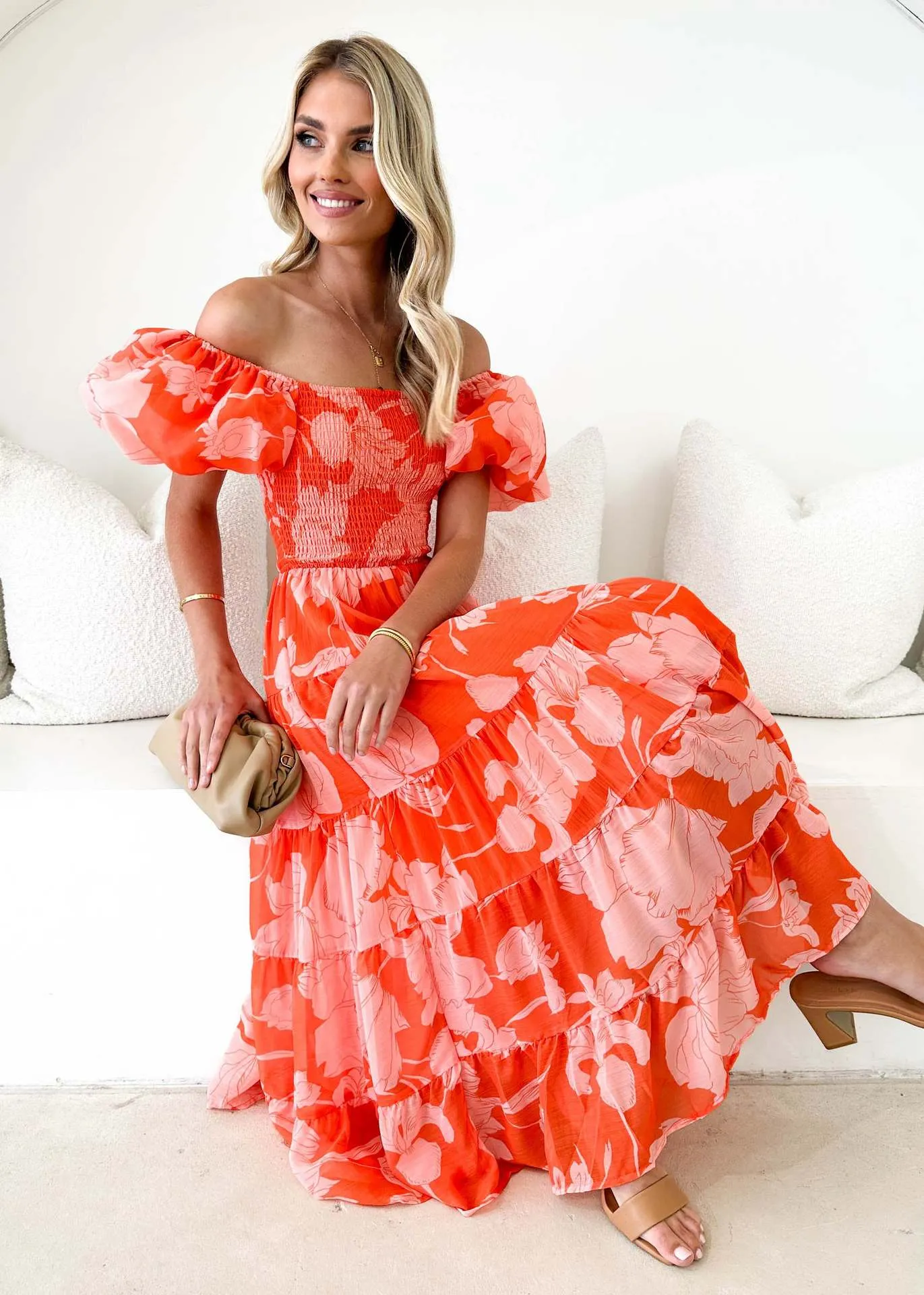 Women Elegant Crew Neck Chiffon Puff Sleeve Mid-Calf Dress with Pleated  Design from Dhgate Basic & Casual Dresses - price 13.67