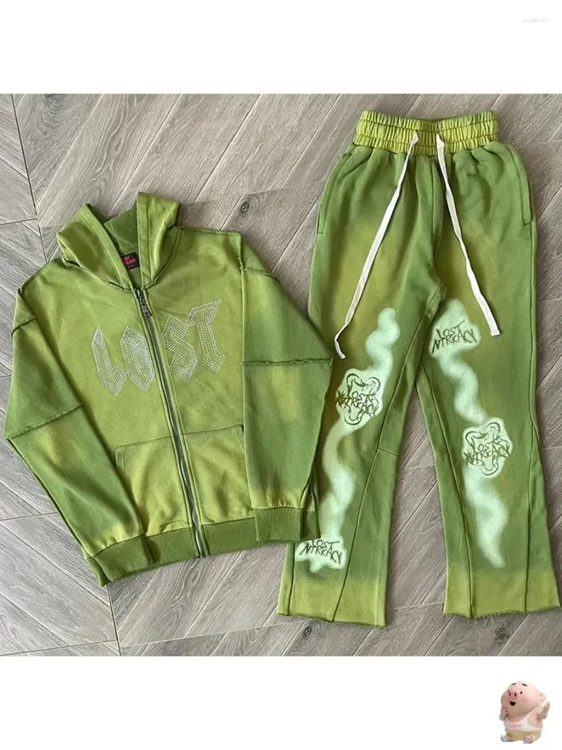 Green Rhinestone Sweatpants For Men And Women Oversized Green Rhinestone Sweatpants For Men And Women Oversized