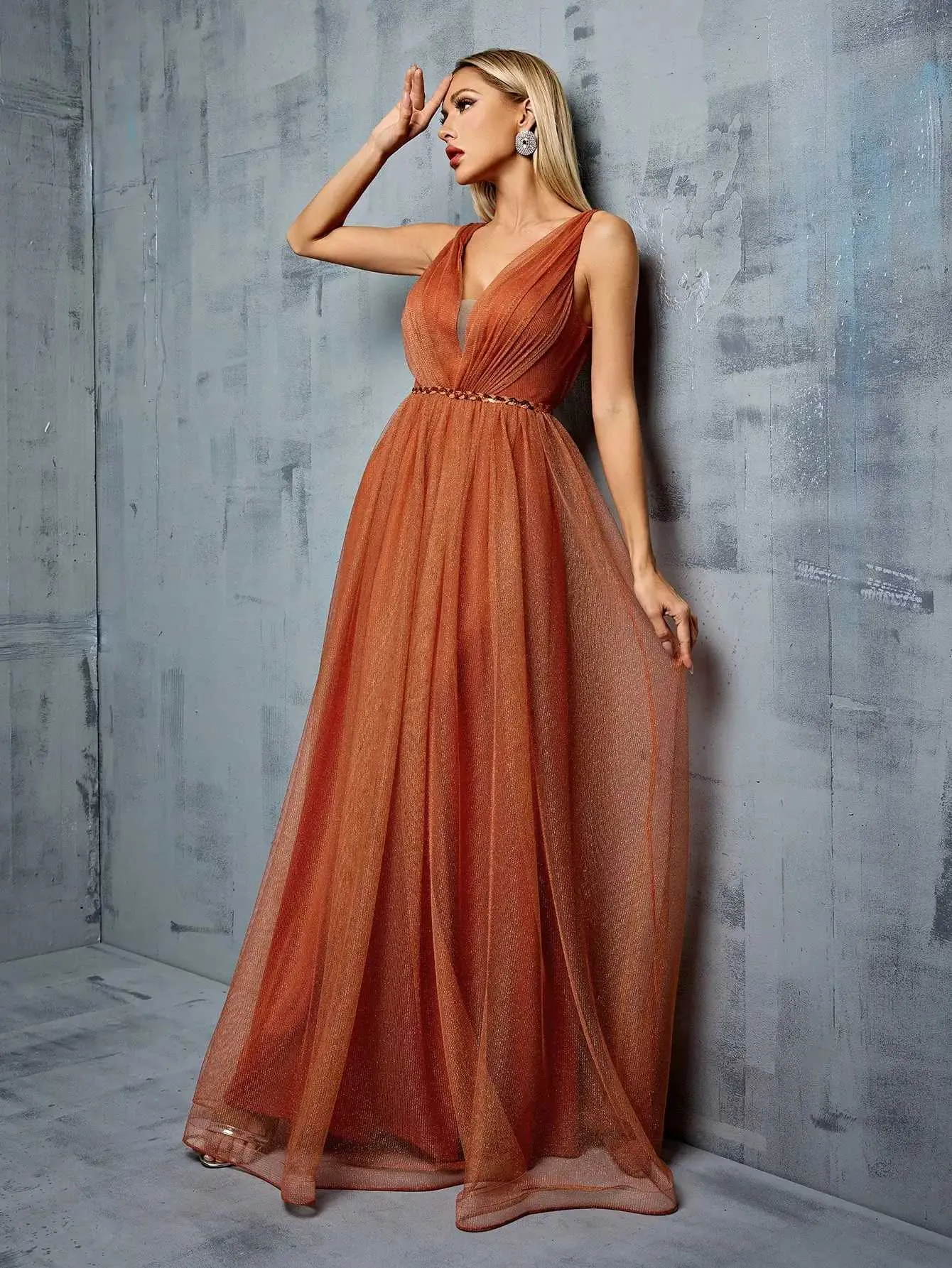 knee length dresses for ladies Stainless Steel Metal Mesh Mini Dress