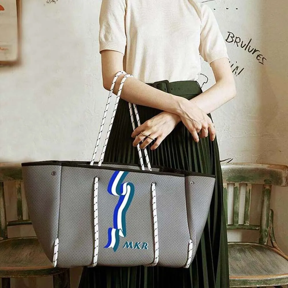 DHgate Personalized Large Neoprene Tote Bag for Women Stylish Summer Shoulder Handbag Bags Luggage Accessories