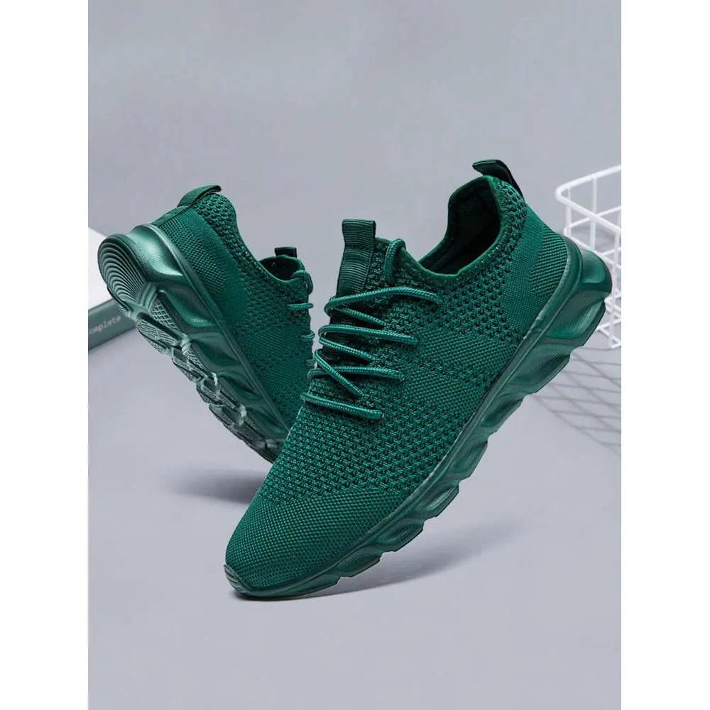 Men\'s Tennis Sneakers Athletic Shoes Lace-Up Low Top Synthetic Mesh Breathable Mesh Walking Tennis Shoes for Men Breathable Lightweight  main image 4