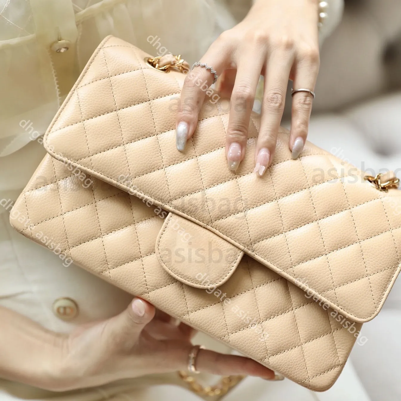 Women s Designer Leather Crossbody Purse With Card Holder Luxury Mini CF Flap Bag