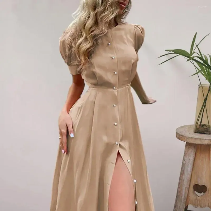 Party Dresses Classic Womens Summer Dress With Slit Orange O-Neck  Ankle-Length Polyester from Dhgate Urban Sexy Dresses - price 31.42