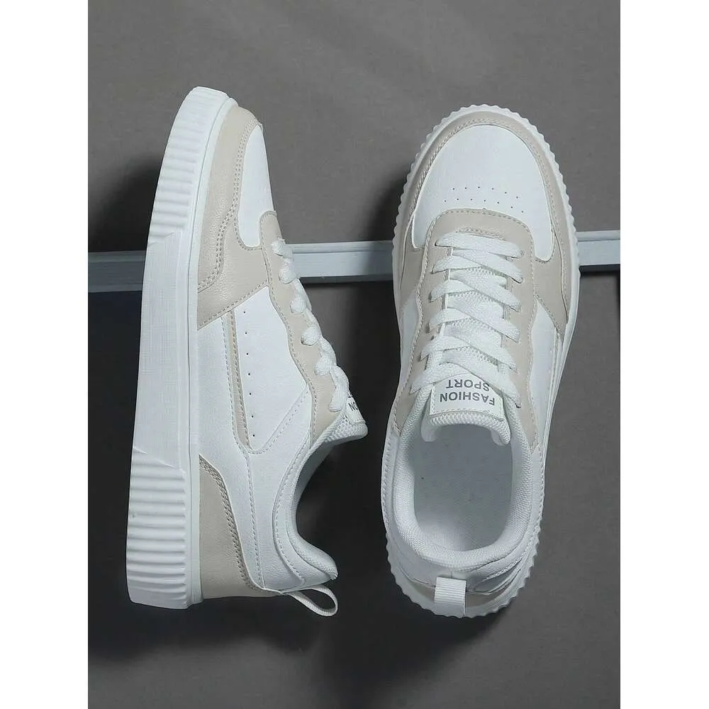 Athletic Men S Beige Casual Fashion Lightweight Sneakers Board Shoes Skate Ddmysaturn_voghion.com