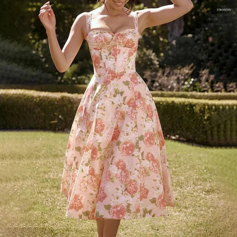Women's Floral Print Summer Dress, Elegant Sleeveless A-Line Sundress for Banquet from Dhgate Basic & Casual Dresses - price 38.43 Women's Floral Print Summer Dress, Elegant Sleeveless A-Line Sundress for Banquet from Dhgate Basic & Casual Dresses - price 38.43