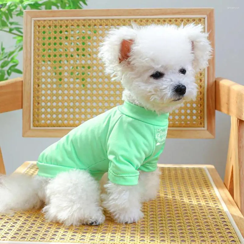 Vibrant Fluorescent Green Dog T-Shirt: Soft Summer Apparel for Small Dogs