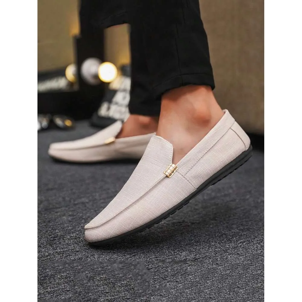 S Loafers Men Casual Penny Slip On Flat Fabric Shoes Ddmysaturn_voghion.com