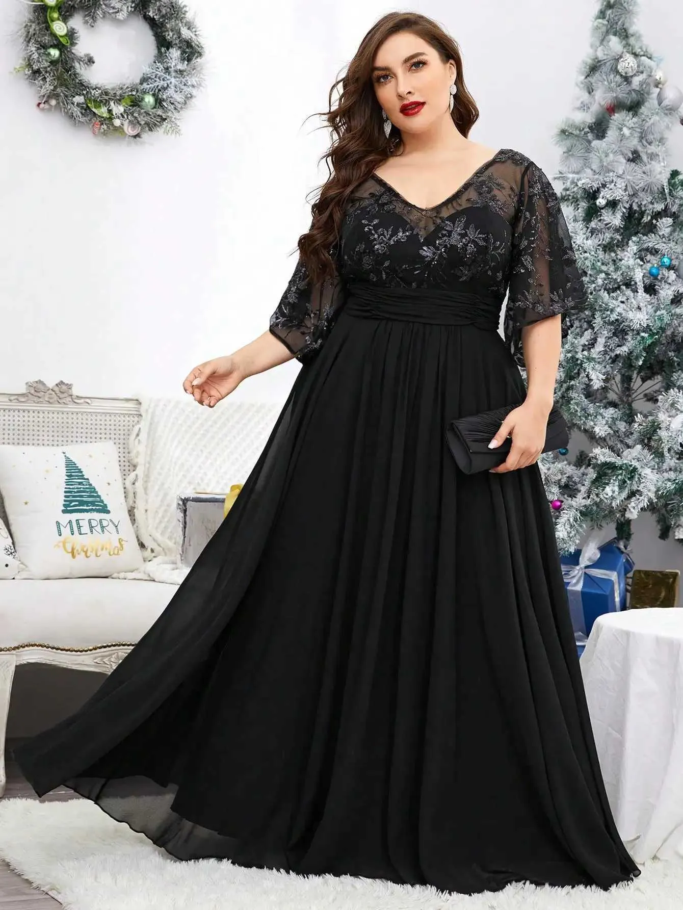 homecoming dresses plus size with sleeves Plus Size Sequin One Sleeve Homecoming Dress – Lisposa