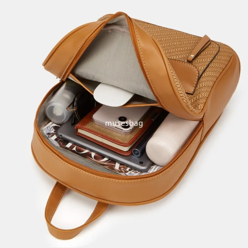 3 in 1 leather backpack Vestirsi Bella 3-In-1 Convertible Backpack Tote In Tan