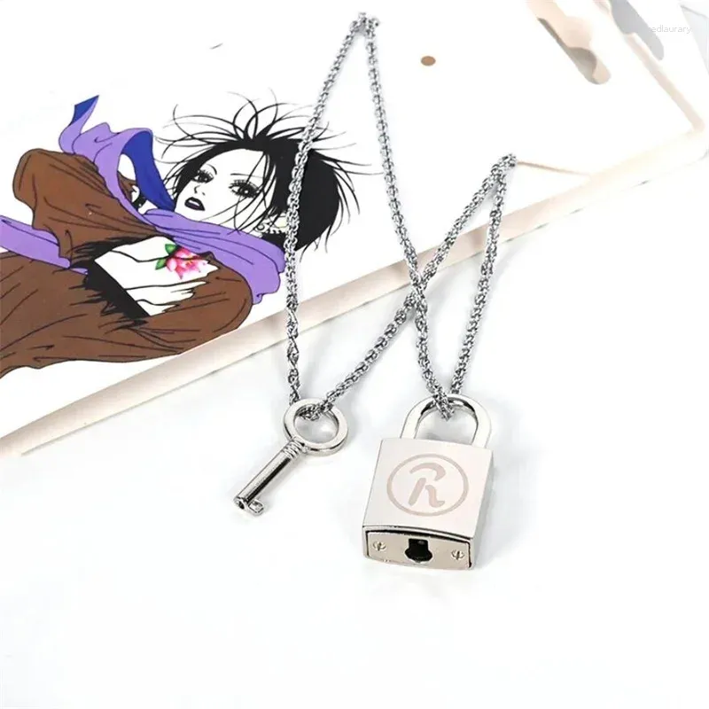 Pendant Necklaces Anime Oosaki NANA Unisex Lock Key Necklace Ai