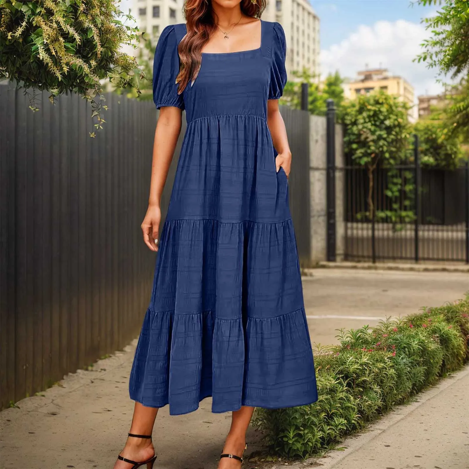 IVERIRMIN Women's Casual Summer Beach Cover Up Maxi Dress