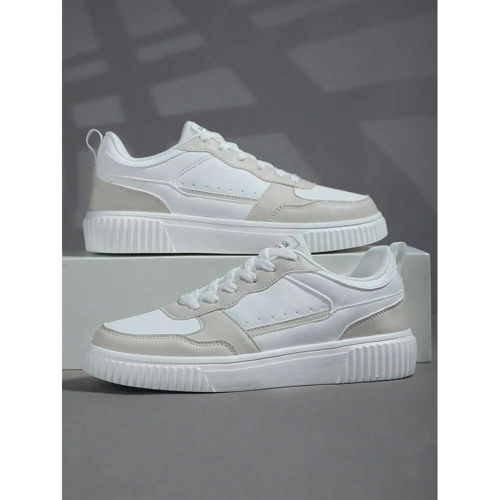 Athletic Men S Beige Casual Fashion Lightweight Sneakers Board Shoes Skate Ddmysaturn_voghion.com