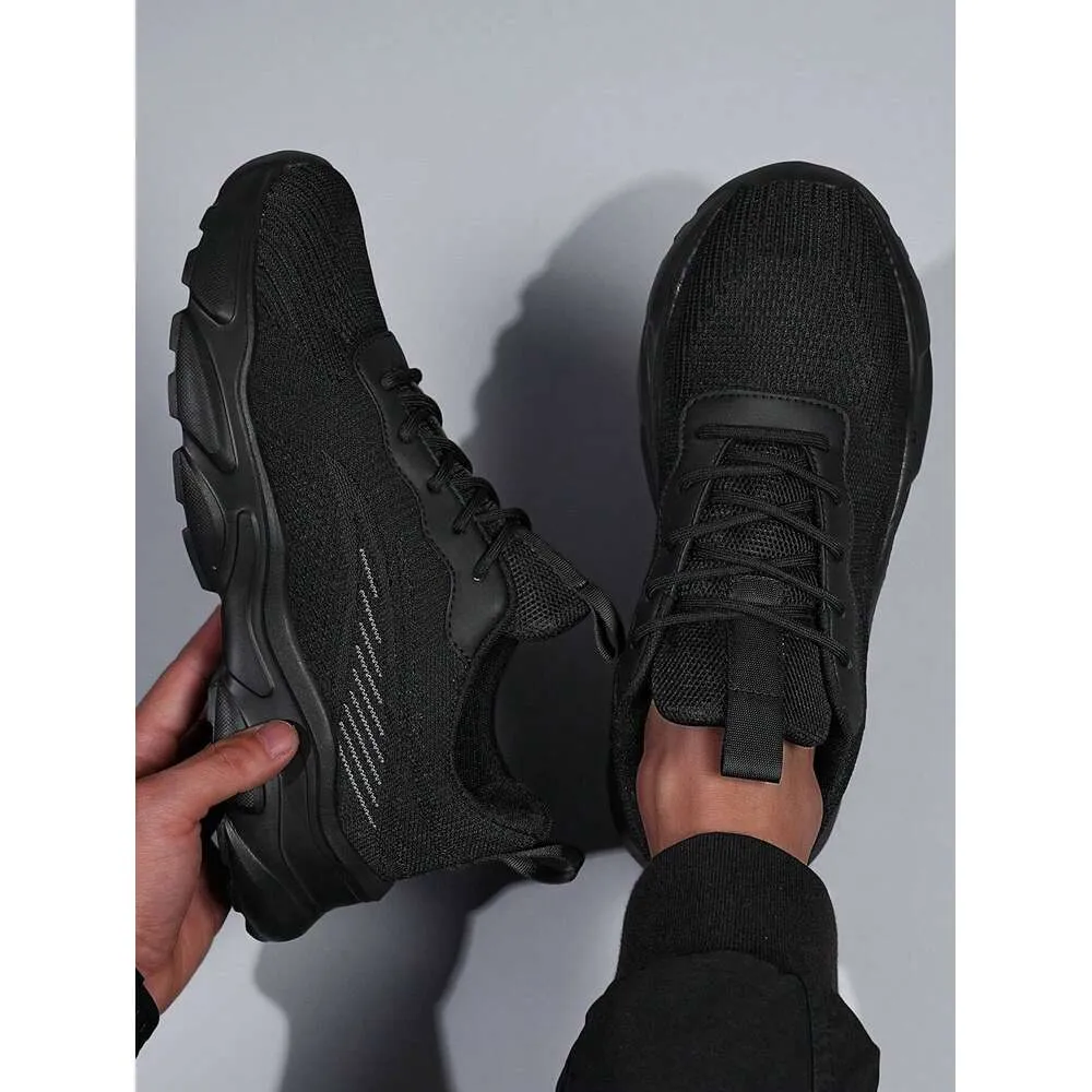 Comfortable Men S Breathable Non Slip Durable Solid Color Running Athletic Shoes Casual Ddmysaturn_voghion.com
