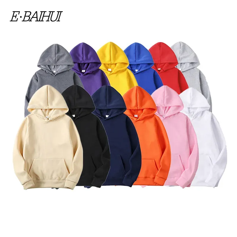 E-BAIHUI Fashion Brand Hoodies New Spring Autumn Male Casual Hoodie Sweatshirts Mens Solid Color Hoody Sweatshirt Tops_voghion.com
