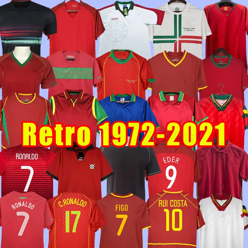Portugal Retro Soccer Jersey Iconic Rui Costa, Figo, Nani, Pauleta, Deco,  Nuno Gomes
