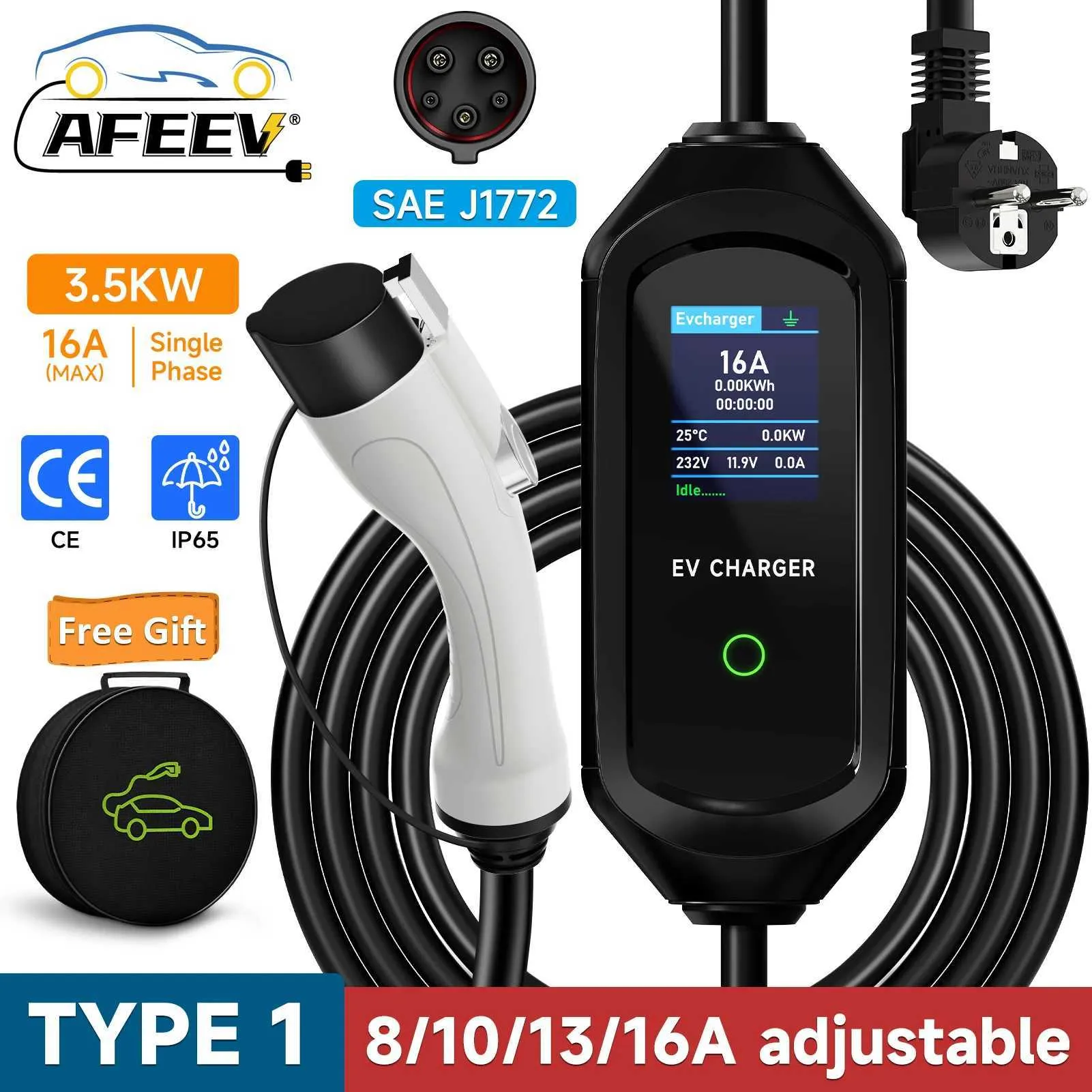 Update Equipment AFEEV 35kW 16A Portable Type‑1 SAE J1772 Fast Charging Wallbox – 35% OFF Review & Price Drop