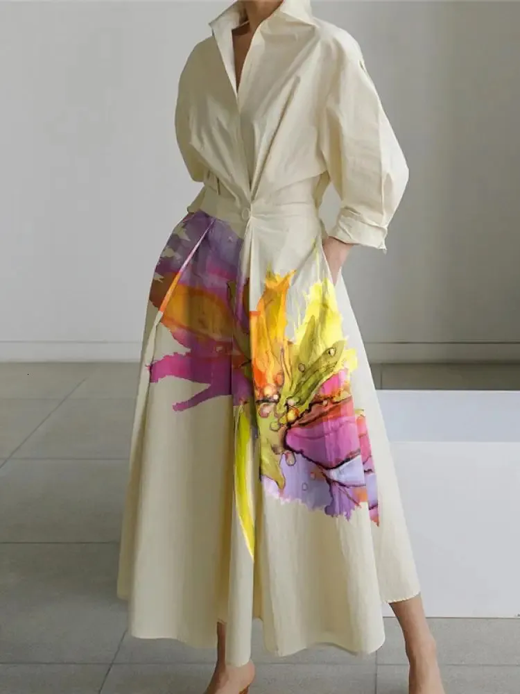 knee length dresses for ladies Mortify Floral Print Midi Shirt Dress | Disturbia main image 1