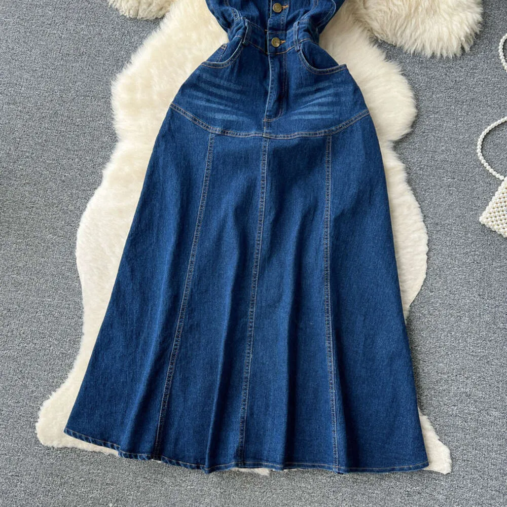 denim dress plus size empire waist Curvy main image 0