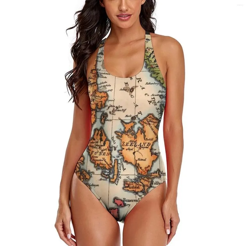 Womens Swimwear History Swimsuit Old Maps One Piece Swimsuits Ladies Push Up Sexy Kawaii Beachwear From Elseeing 16.99 DHgate.Com