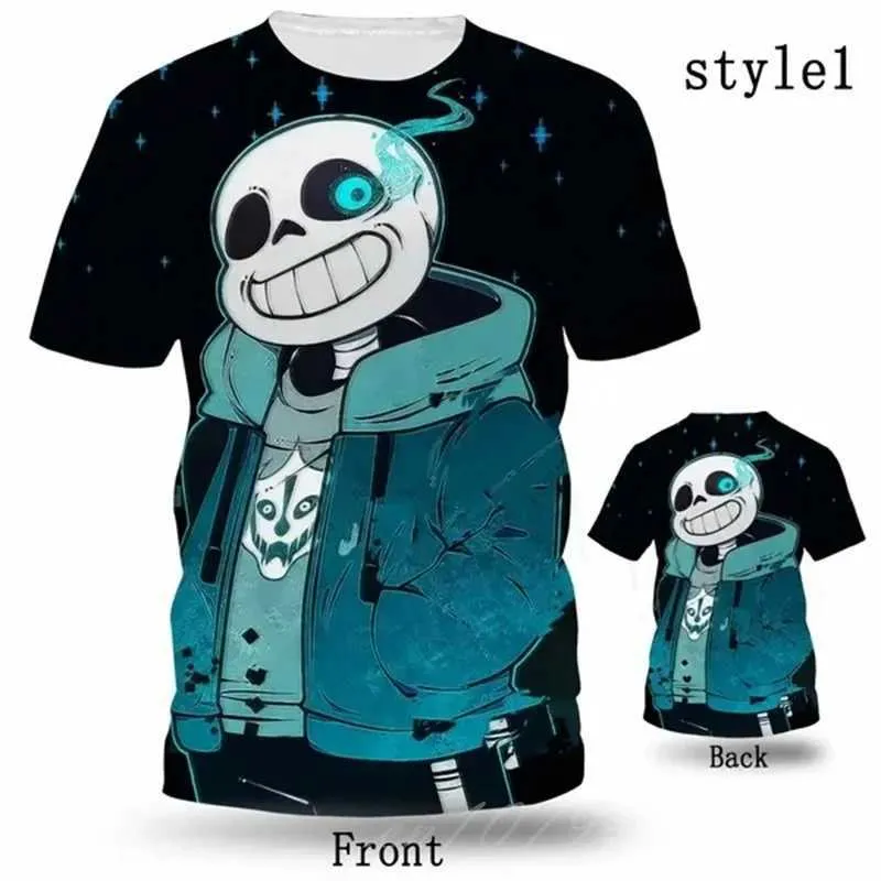 Kingdiny Men's Undertale Game T-Shirt - 100% Cotton Gamer Tee, Digital Print, Machine Washable