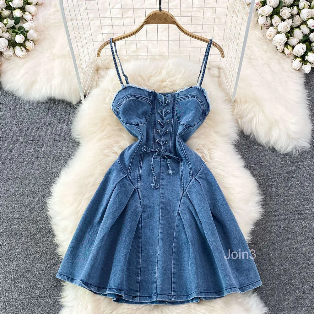 white christmas dresses Denim Tie-Back Maxi Dress – New York & Company