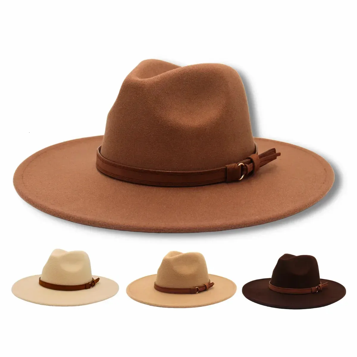 Classic Fedora Hat Wide Brim 3.74 in Felt Unisex Vintage 