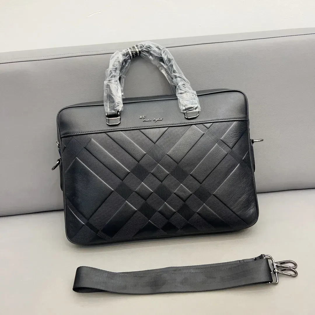 Black Leather Briefcase For Men Designer Laptop Bag With Stripe Large Capacity Business Briefcase From Insist bags 47.93 DHgate.Com