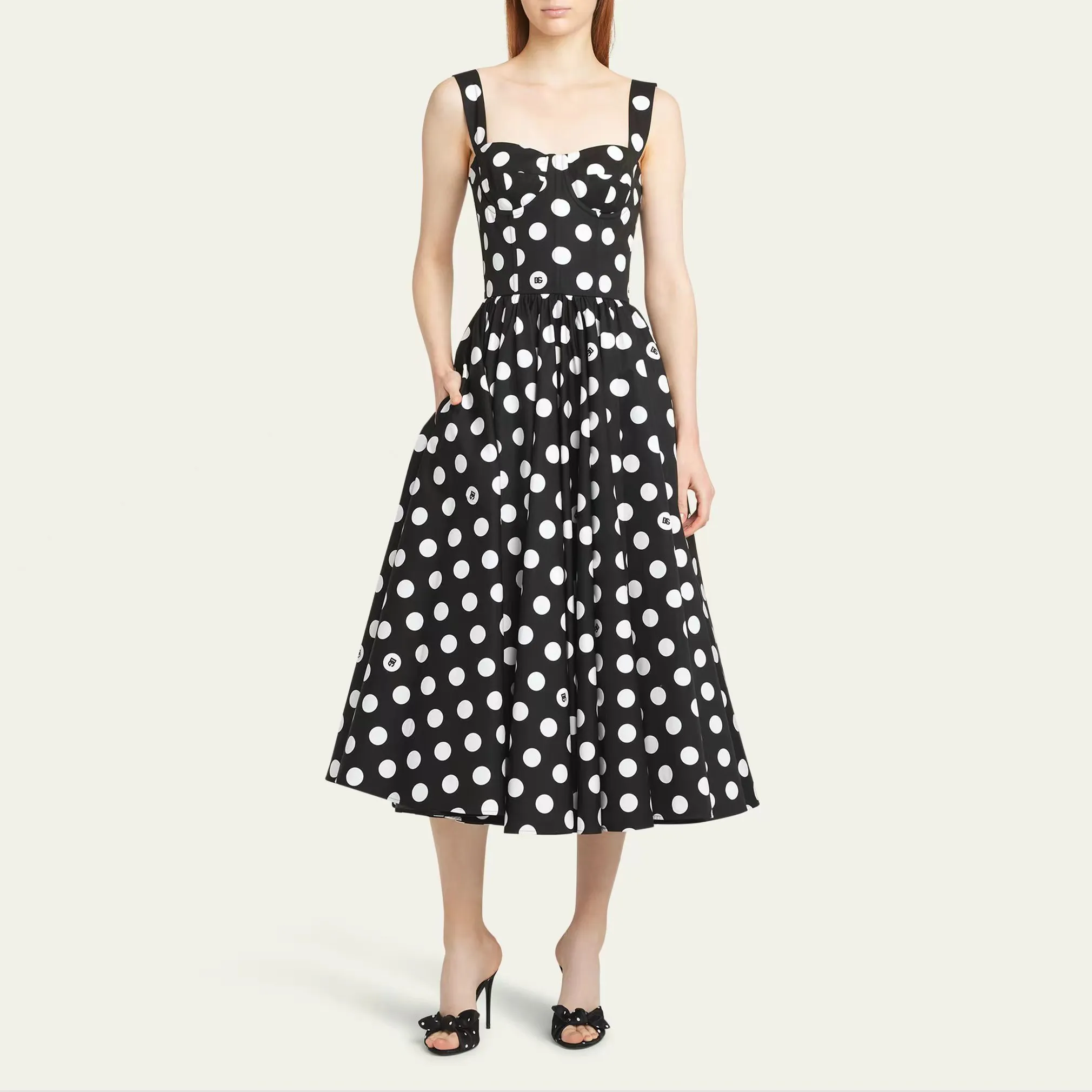 【中古】 14U / 2nd Single: Don’t Be Pretty Cotton Backless Polka Dot Dress – COMMENSE