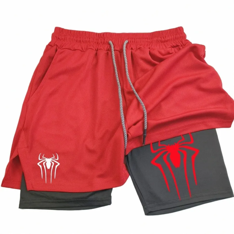 DHgate Mens 2 in 1 Quick Dry Athletic Shorts with Zipper Pockets for Gym Sports Running Apparel