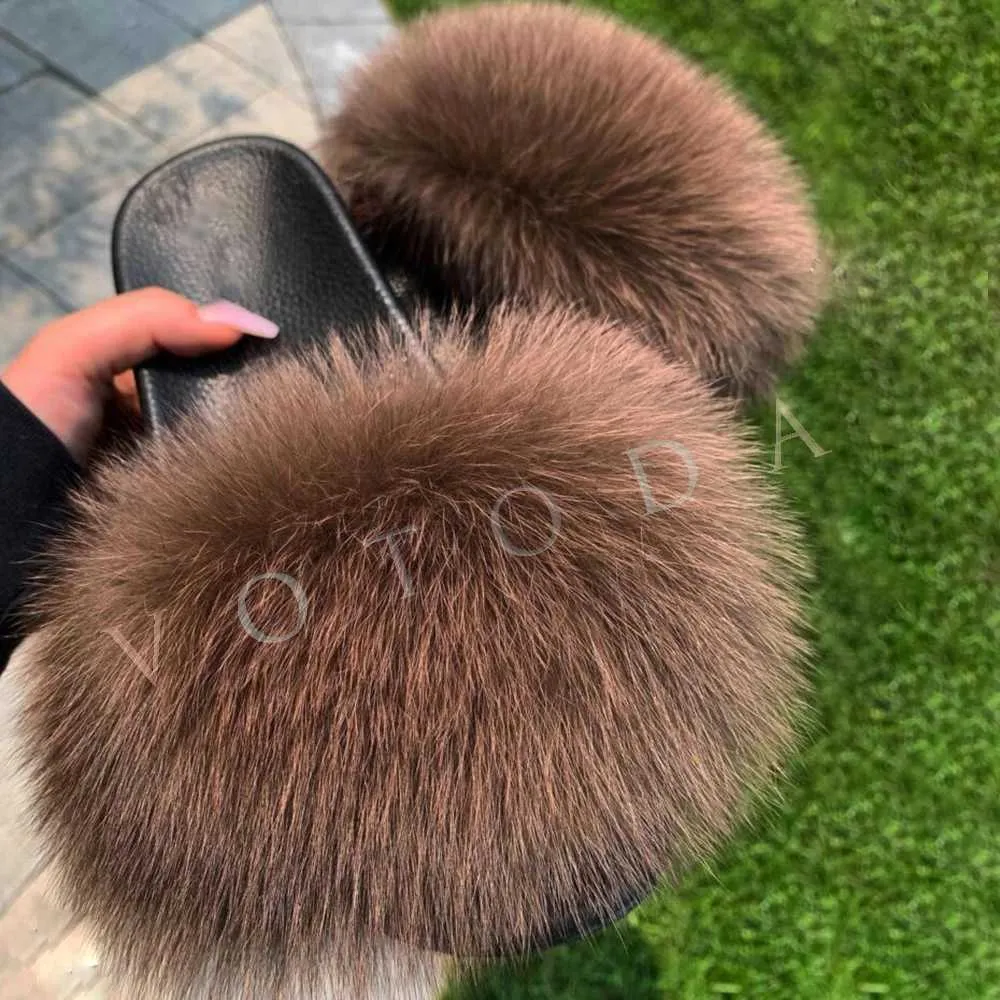 Faux Fur Leather Slides With Fur Inside Designer Faux Fur Slides