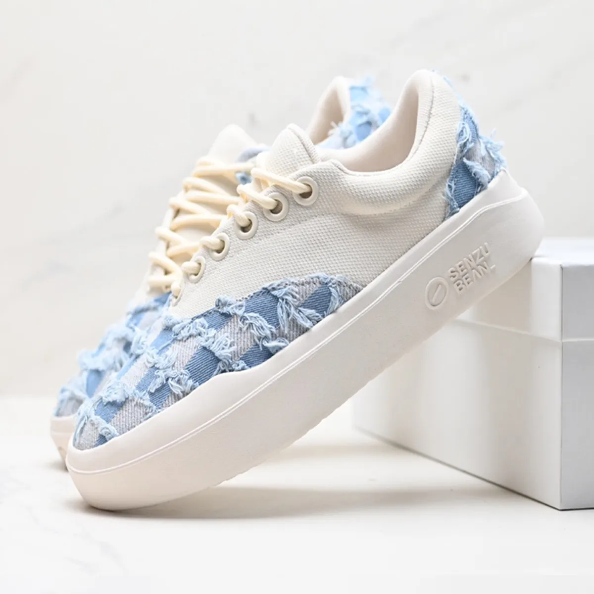 Senzu Bean SLANT Lime Grn/Wht Mesh Breathable Tassel Skate Shoes, NEW, Size 12 Men main image 3