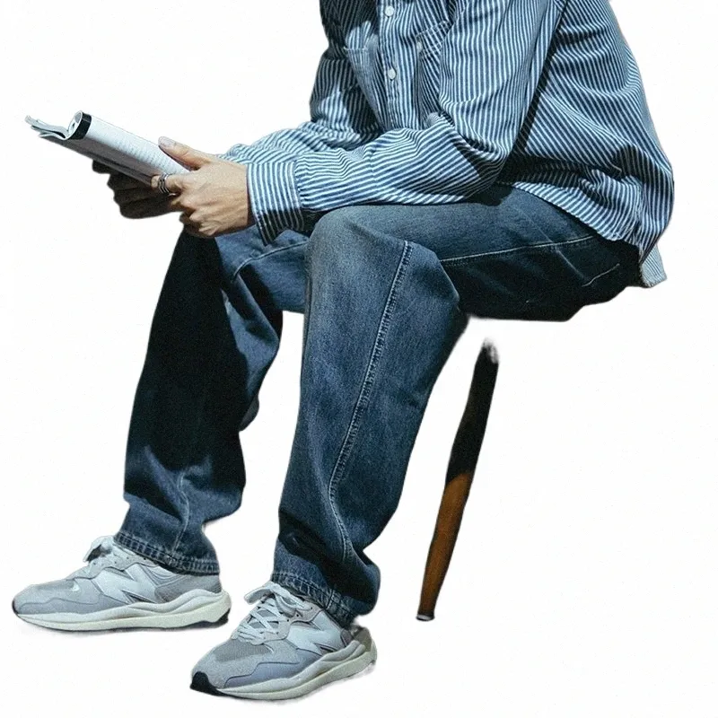 Men's Oversized Skater Jeans, Loose Fit Vintage Wide Leg Denim Pants with  Cargo Pockets