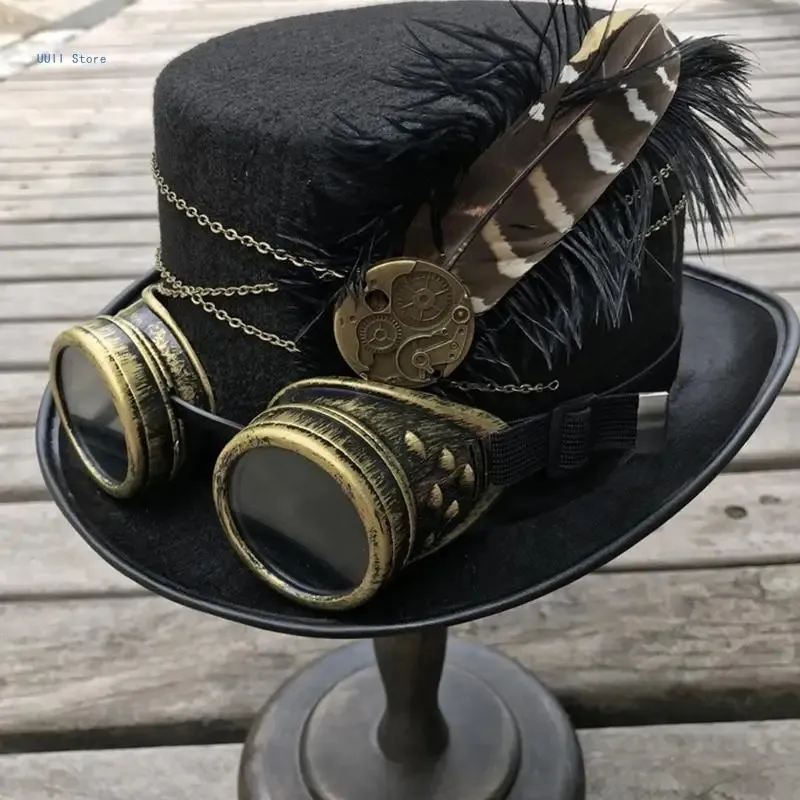 Vintage Steampunk Top Hat for Men and Women Unique Costume Accessory for Carnivals and Parties