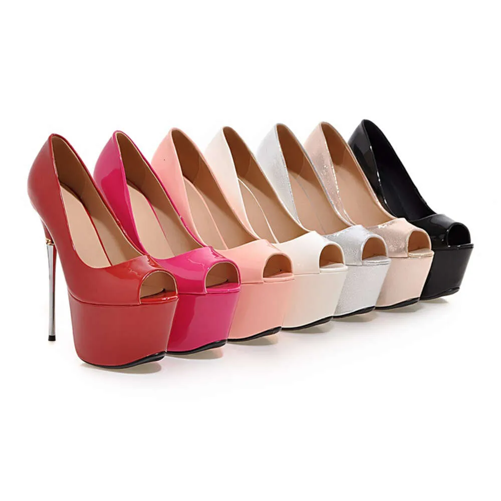 High Heels Platform Pumps Red Gold Peep Toe 16cm Sexy Womens Wedding Party Shoes From Topshoes21 48.49 DHgate.Com