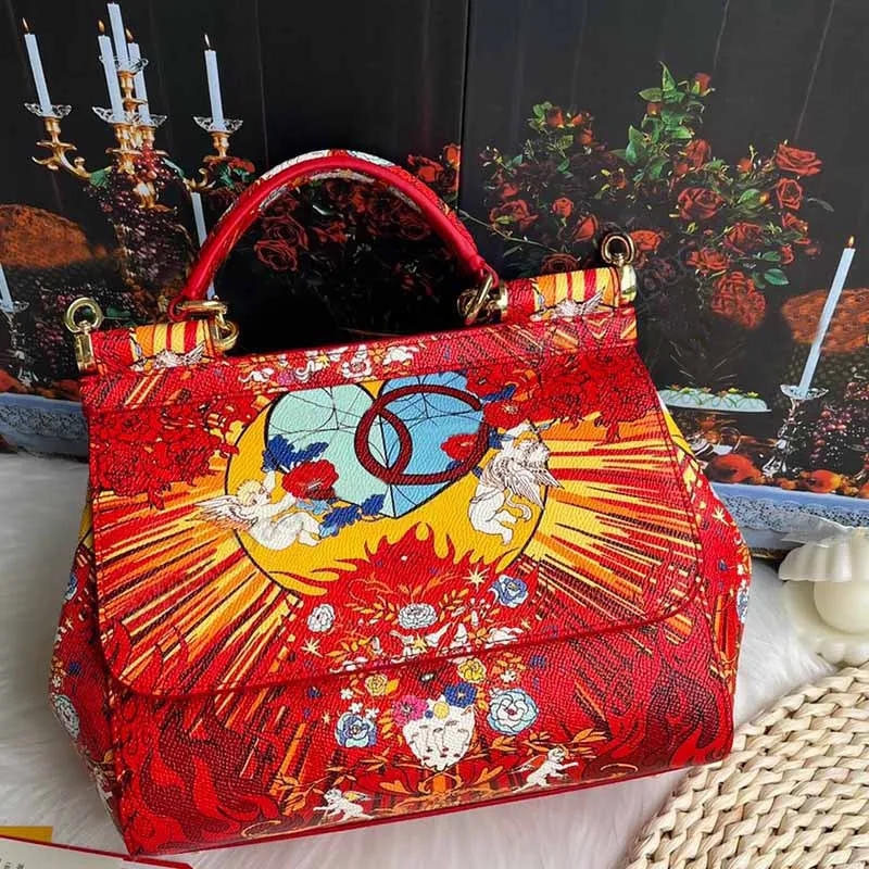 直営店 Dolce&Gabbana ドルチェ SICILY ハンドバッグ BB7116B Small Sicily handbag in Orange for Women | Dolce&Gabbana® US