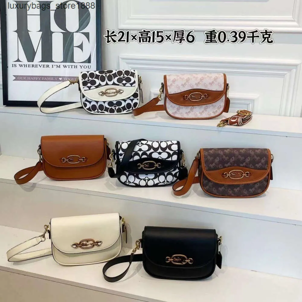Designer Saddle Underarm Bag Retro Multi function Crossbody Tote in PU Leather Black
