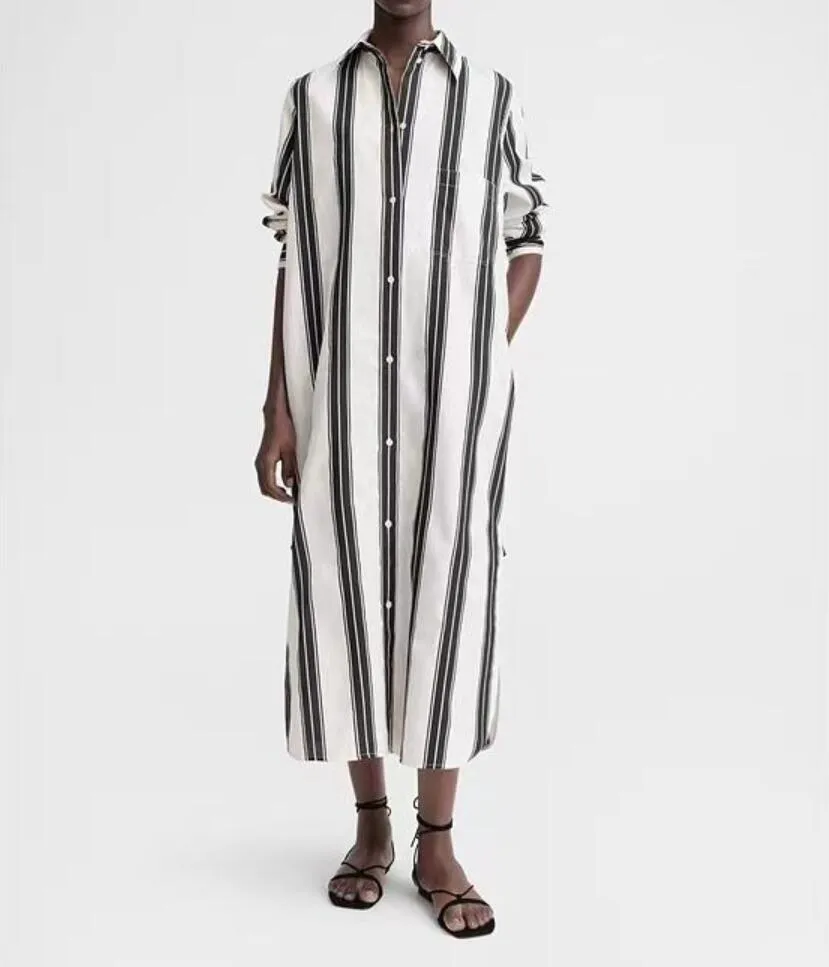 Black and White Jacquard Stripe Off-Shoulder Ankle-Length Shirt Dress for Summer from Dhgate Basic & Casual Dresses - price 78.65 Black and White Jacquard Stripe Off-Shoulder Ankle-Length Shirt Dress for Summer from Dhgate Basic & Casual Dresses - price 78.65