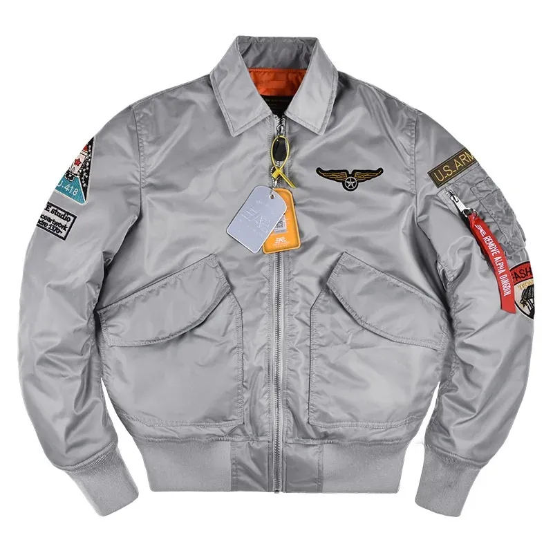 Mens Casual Loose Cotton-Padded Flight Bomber Jacket, Winter