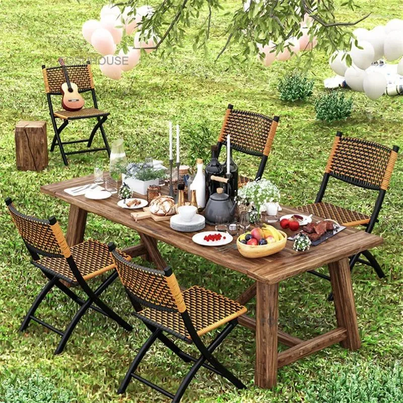 rattan outdoor folding chair