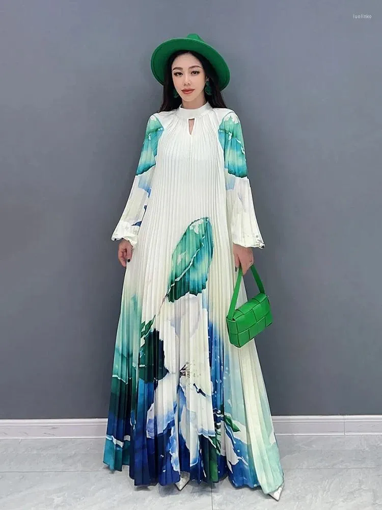 loose fitting spring dresses Women Cotton Long Dress, Loose Fit Spring Dress, Dresses with Pockets